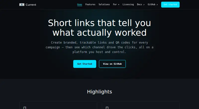 Current's website