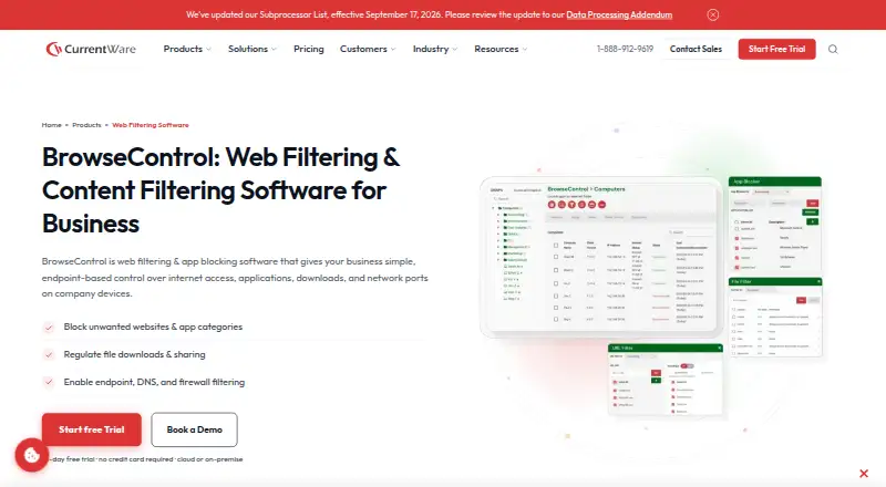 The BrowseControl homepage