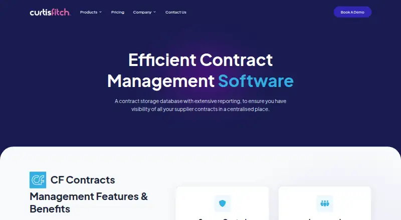The CF Contracts Management homepage