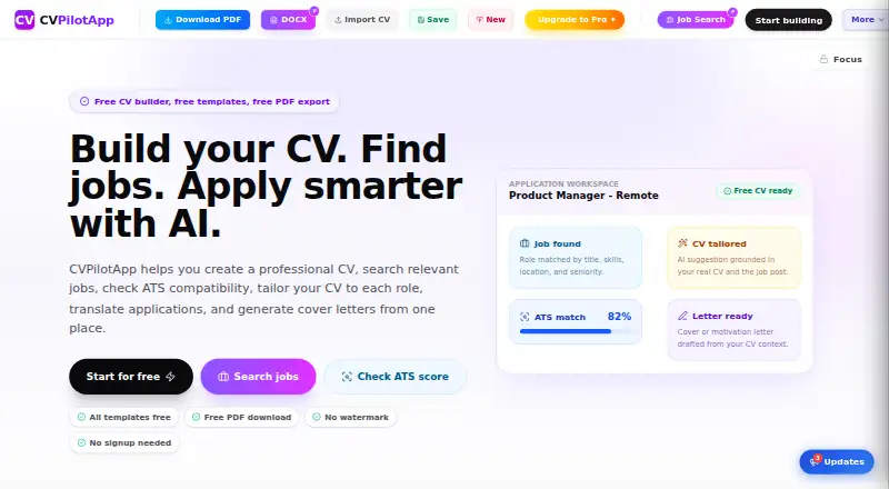 CVPilotApp's website