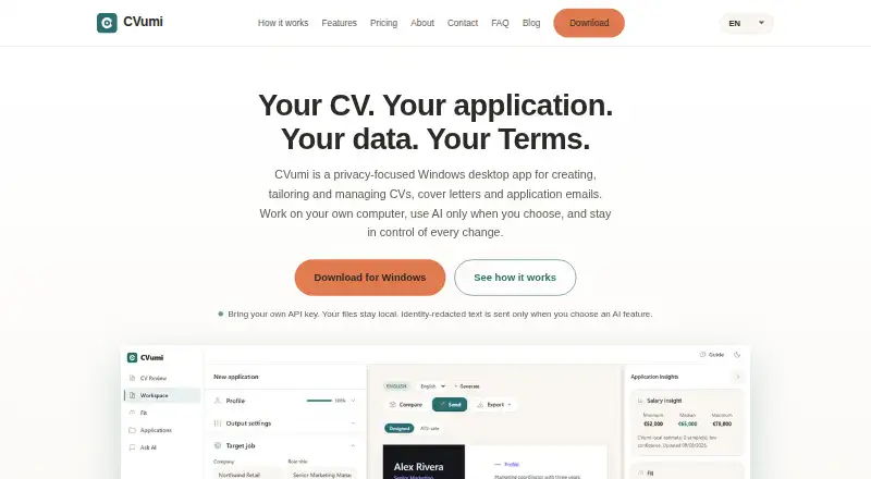 CVumi's website