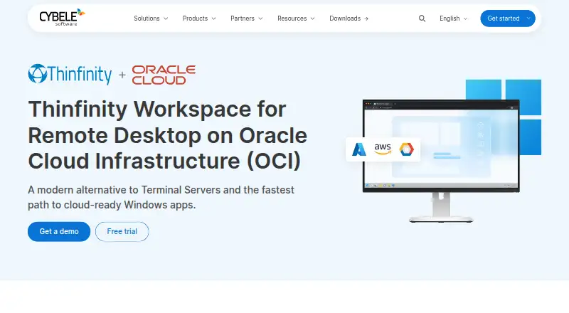 Thinfinity Remote Desktop's website
