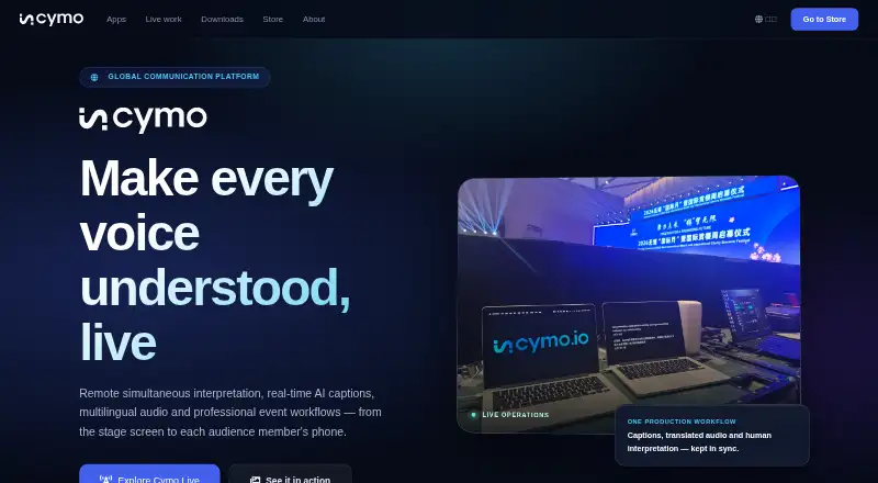 Cymo's website