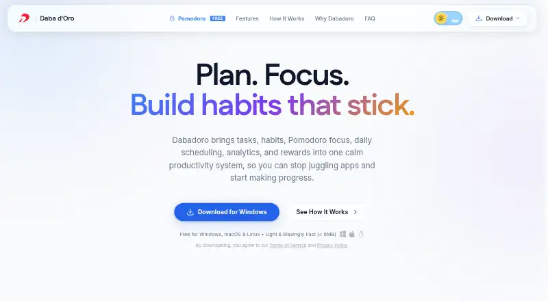 The Dabadoro homepage