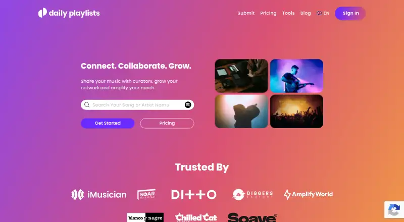 DailyPlaylists's website