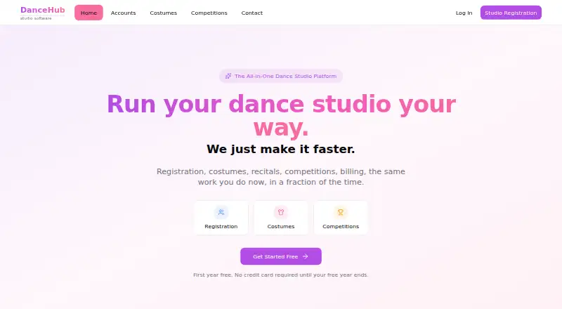 DanceHub's website
