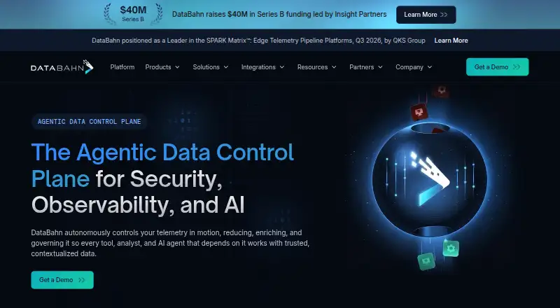 DataBahn's website