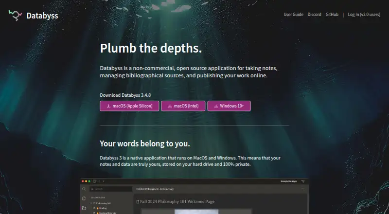 Databyss's website
