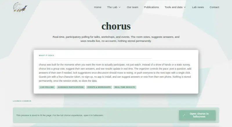 Chorus's website
