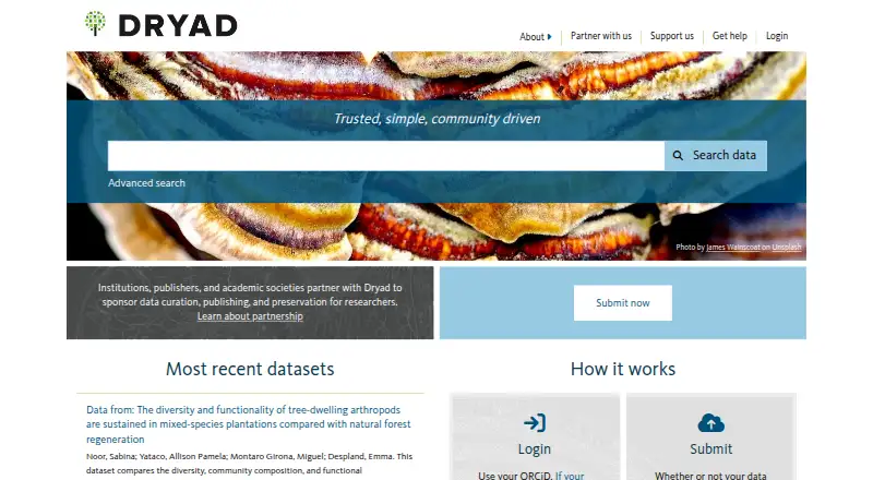 Dryad's website