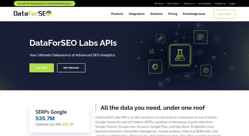 DataForSEO Labs API's website