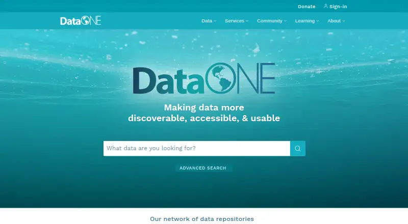 DataONE's website
