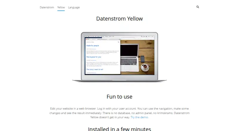 The Datenstrom Yellow homepage