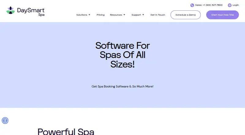 DaySmart Spa's website