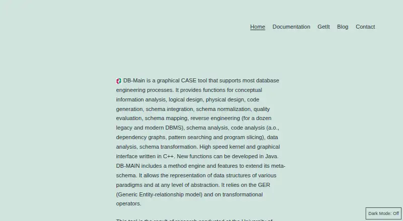 DB-MAIN's website
