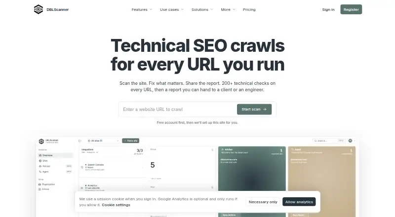 The DBLScanner homepage