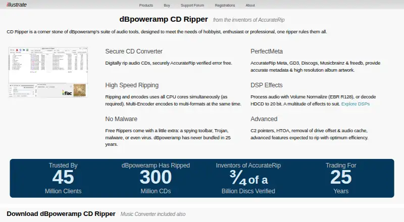 dBpoweramp CD Ripper's website