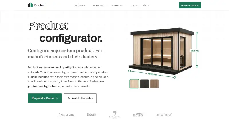The Dealect homepage