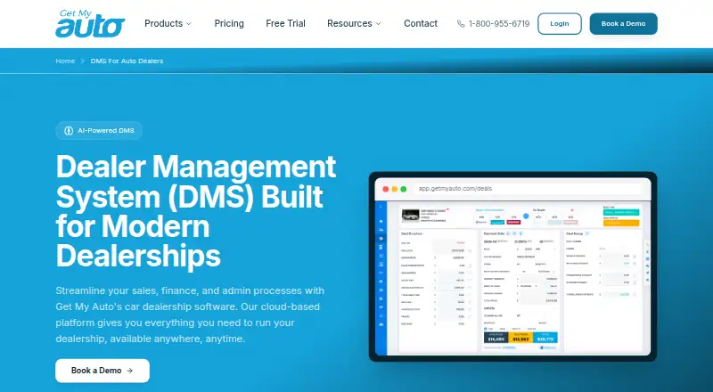 Get My Auto DMS's website
