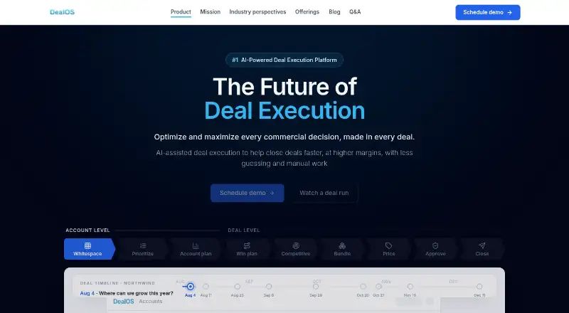 The DealOS homepage