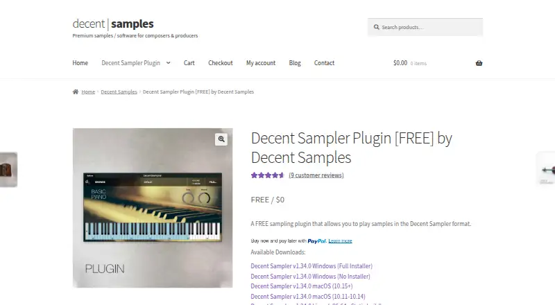 Decent Sampler's website