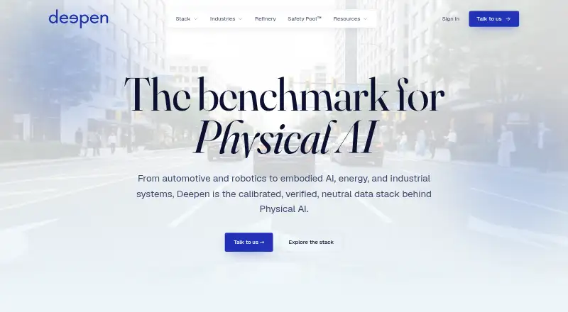 Deepen AI's website