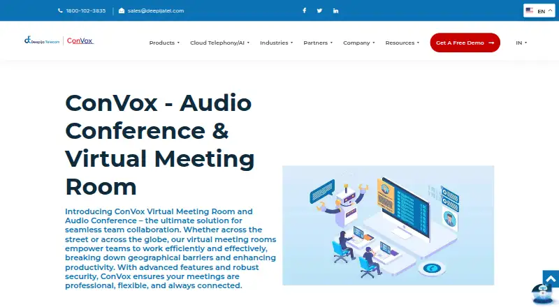 ConVox Audio Conference's website