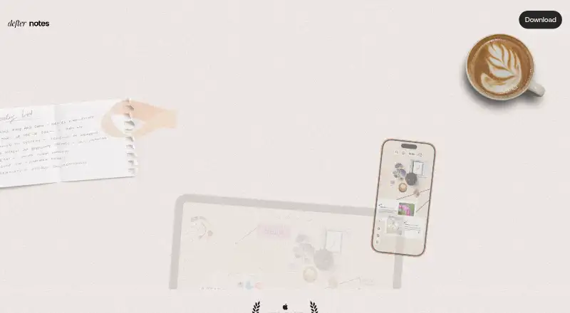 The Defter Notes homepage
