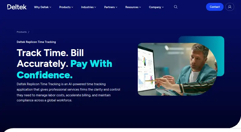 Deltek Replicon's website