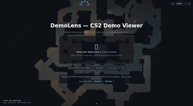 DemoLens's website