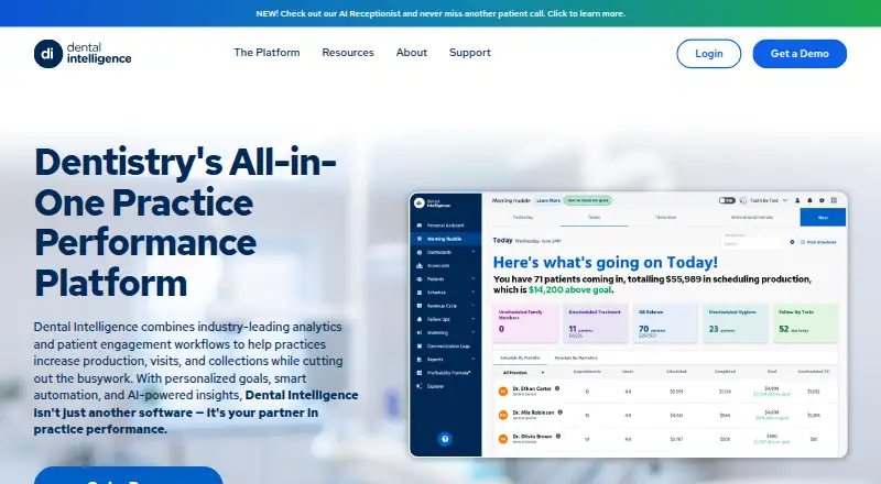 Dental Intelligence's website