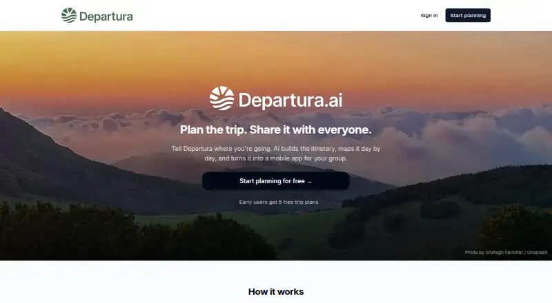 Departura's website