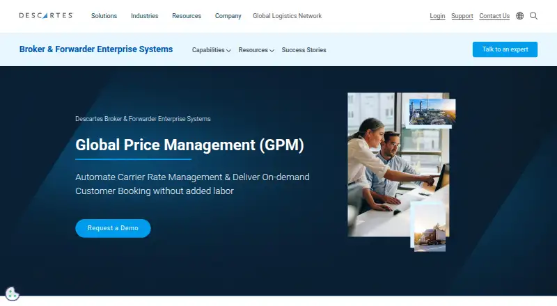 Descartes Global Price Management's website