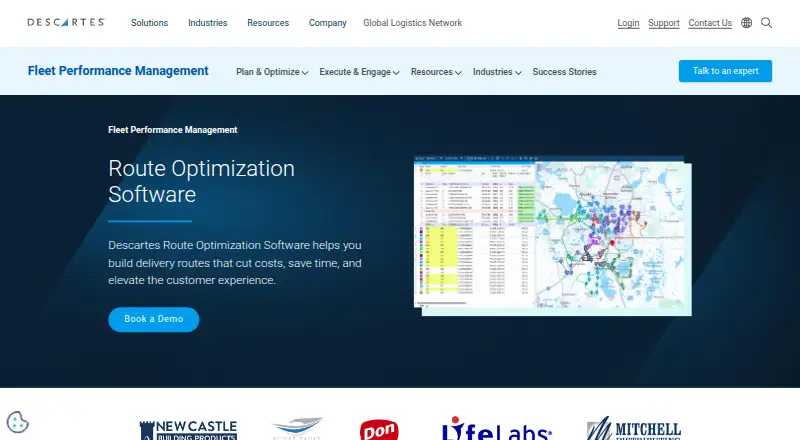 Descartes Route Planner's website