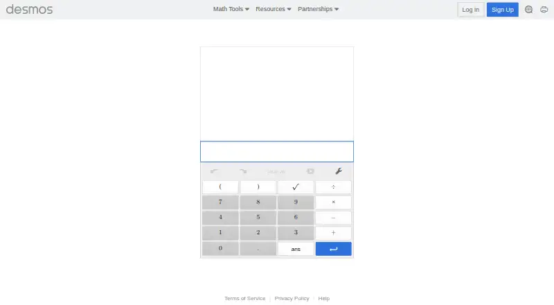 Desmos Four Function Calculator's website