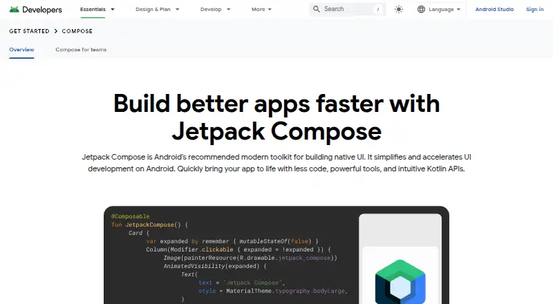 Jetpack Compose's website