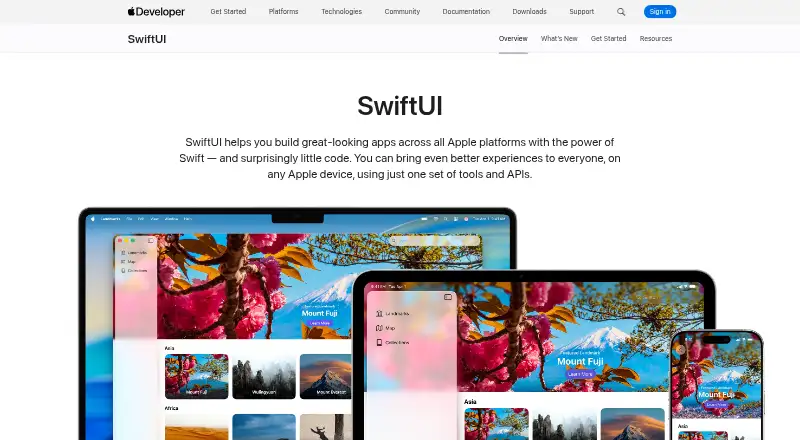 SwiftUI's website