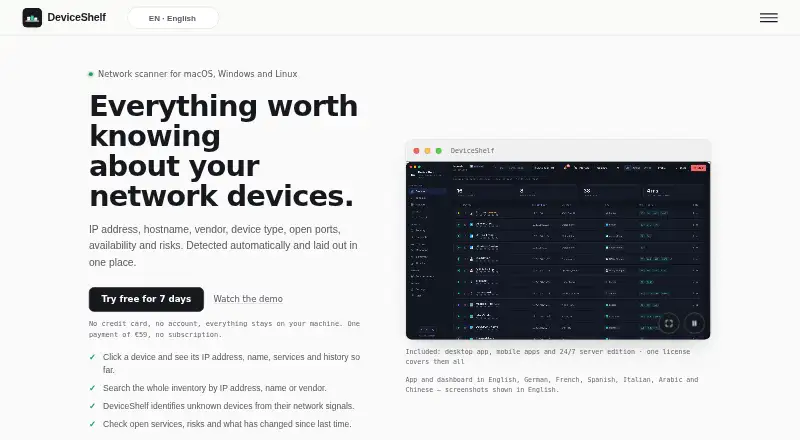 DeviceShelf's website