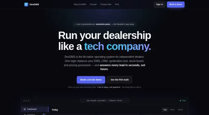 DexDMS's website