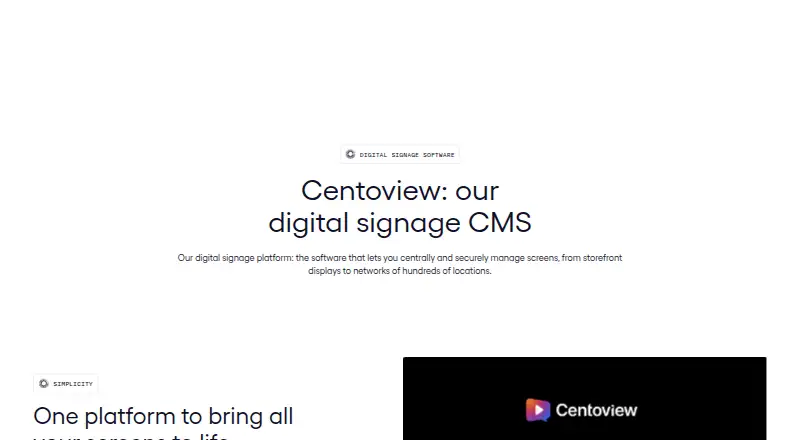Centoview's website