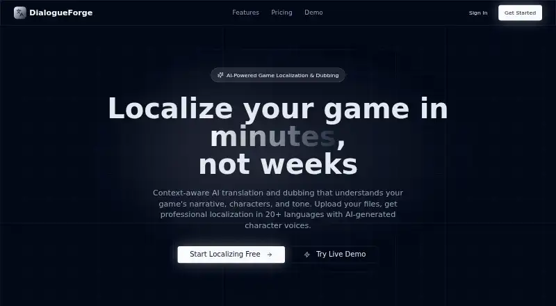 DialogueForge's website