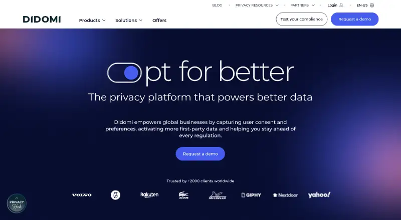 Didomi Preference Management Platform's website