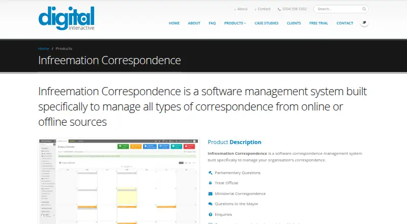 Infreemation Correspondence's website
