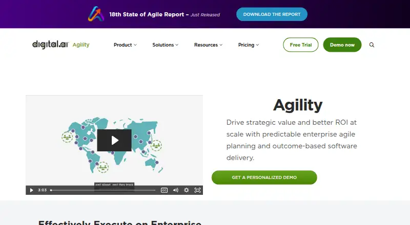 Digital.ai Agility's website