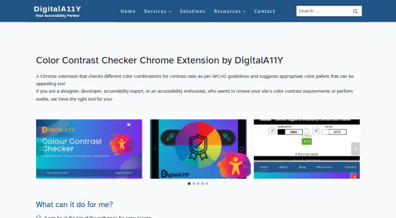 DigitalA11Y Color Contrast Checker's website