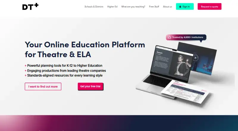 Digital Theatre+'s website