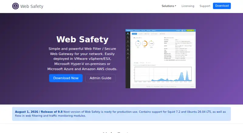 The Diladele Web Safety homepage