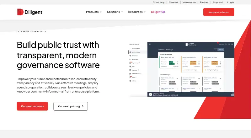 Diligent Community's website