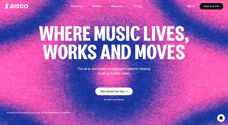 DISCO's website