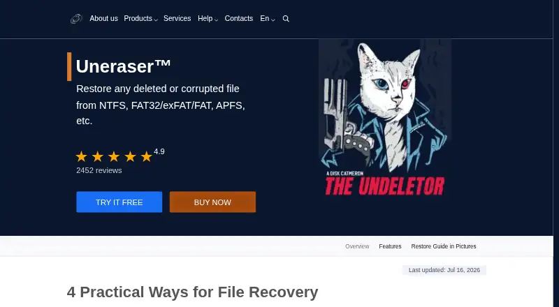 DiskInternals Uneraser's website